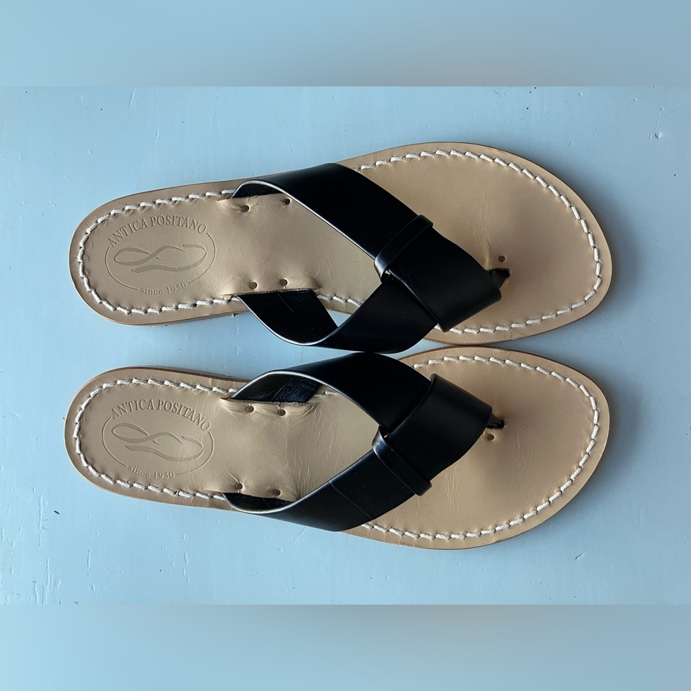 Antica positano black size 37 (6.5) Made in Italy